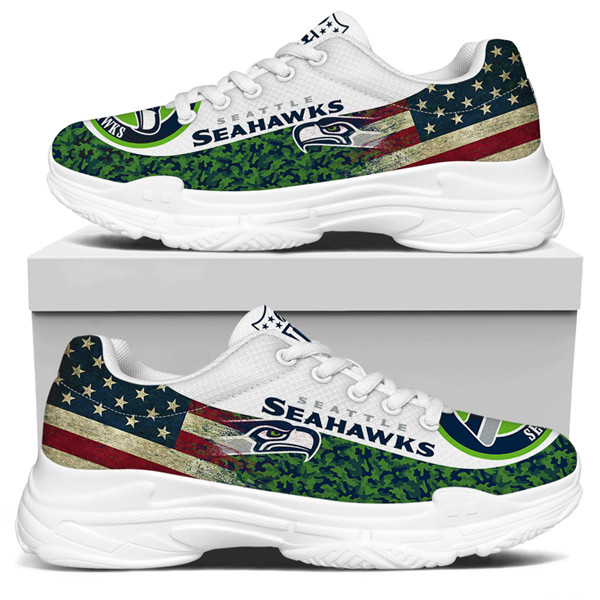 Men's Seattle Seahawks Edition Chunky Sneakers With Line 004