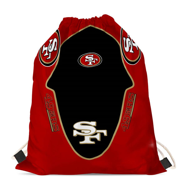 San Francisco 49ers Drawstring Backpack sack / Gym bag 18" x 14" 002