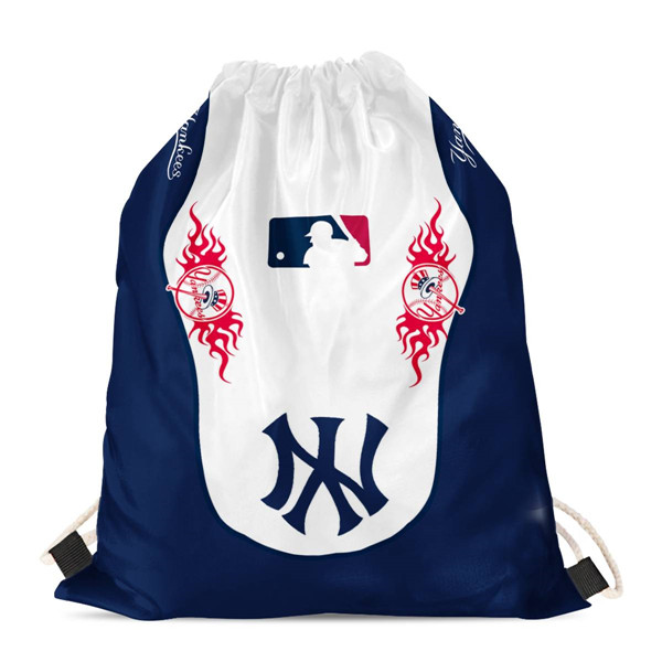New York Yankees Drawstring Backpack sack / Gym bag 18" x 14" 001