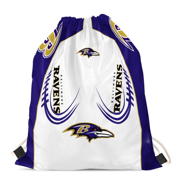 Baltimore Ravens Drawstring Backpack sack / Gym bag 18" x 14" 002