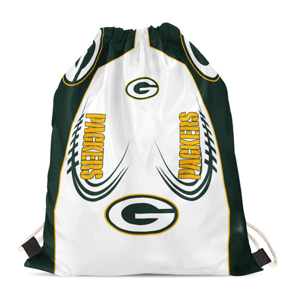 Green Bay Packers Drawstring Backpack sack / Gym bag 18" x 14" 003