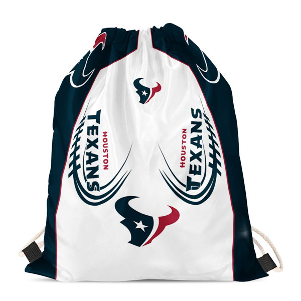 Houston Texans Drawstring Backpack sack / Gym bag 18" x 14" 003