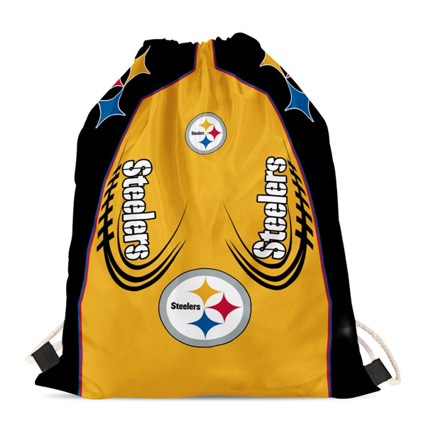 Pittsburgh Steelers Drawstring Backpack sack / Gym bag 18" x 14" 003