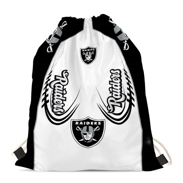 Las Vegas Raiders Drawstring Backpack sack / Gym bag 18" x 14" 003