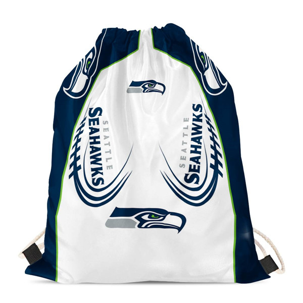 Seattle Seahawks Drawstring Backpack sack / Gym bag 18" x 14" 004