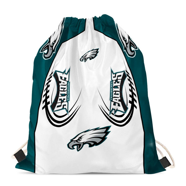 Philadelphia Eagles Drawstring Backpack sack / Gym bag 18" x 14" 002