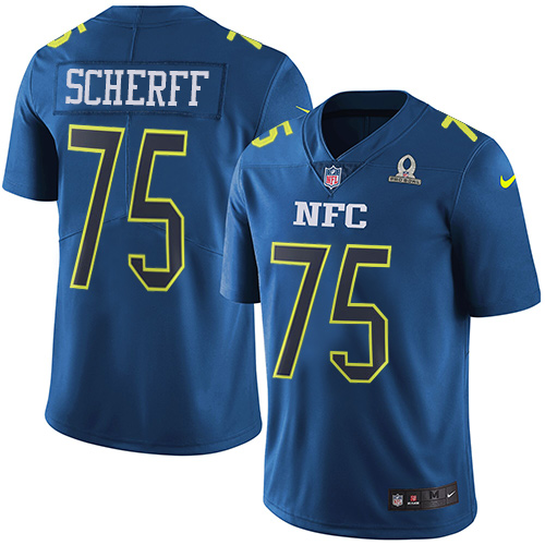 Nike Redskins #75 Brandon Scherff Navy Men's Stitched NFL Limited NFC 2017 Pro Bowl Jersey