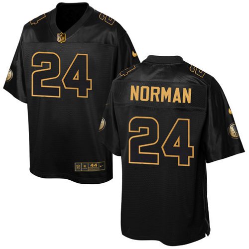 Nike Redskins #24 Josh Norman Black Men's Stitched NFL Elite Pro Line Gold Collection Jersey