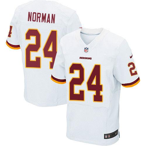 Nike Redskins #24 Josh Norman White Men's Stitched NFL Elite Jersey