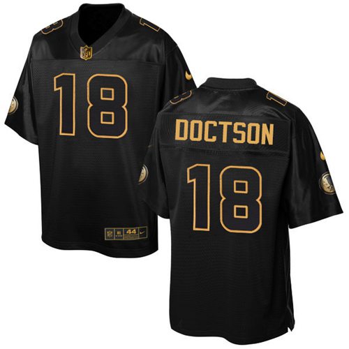 Nike Redskins #18 Josh Doctson Black Men's Stitched NFL Elite Pro Line Gold Collection Jersey