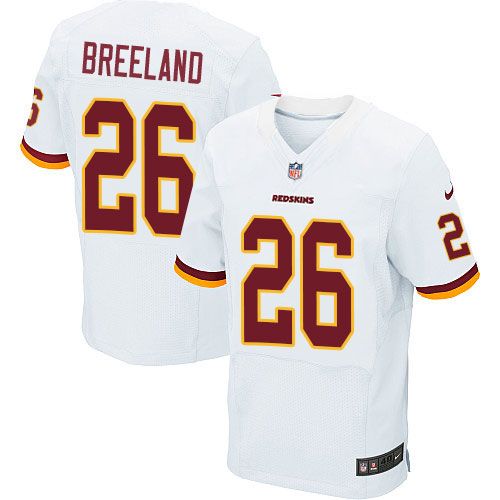 Nike Redskins #26 Bashaud Breeland White Men's Stitched NFL Elite Jersey