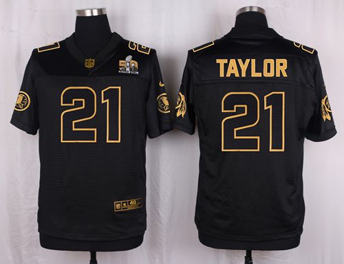 Nike Redskins #21 Sean Taylor Black Men's Stitched NFL Elite Pro Line Gold Collection Jersey