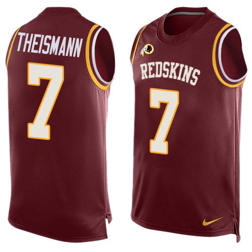 Nike Redskins #7 Joe Theismann Burgundy Red Team Color Men's Stitched NFL Limited Tank Top Jersey