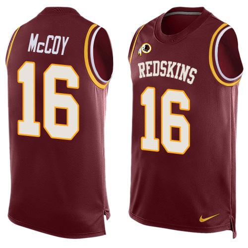 Nike Redskins #16 Colt McCoy Burgundy Red Team Color Men's Stitched NFL Limited Tank Top Jersey