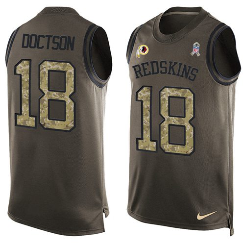 Nike Redskins #18 Josh Doctson Green Men's Stitched NFL Limited Salute To Service Tank Top Jersey