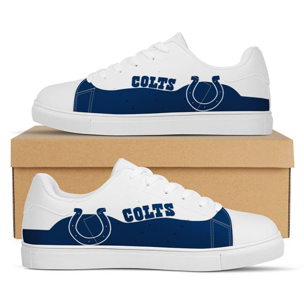 Men's Indianapolis Colts Low Top Leather Sneakers 003