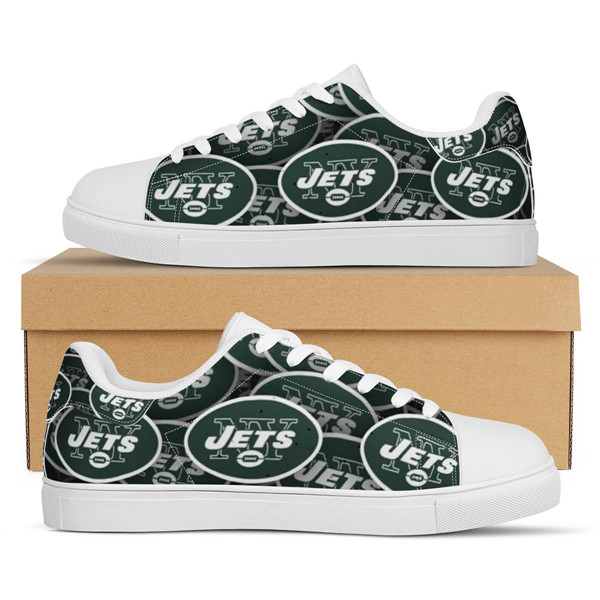 Men's New York Jets Top Leather Sneakers 003