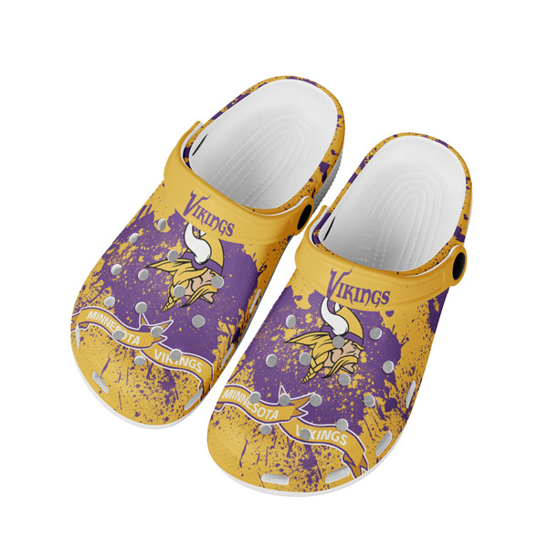 Men's Minnesota Vikings Bayaband Clog Shoes 002