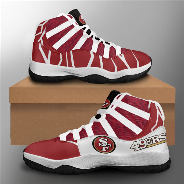 Women's San Francisco 49ers Air Jordan 11 Sneakers 002