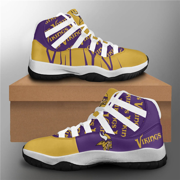 Women's Minnesota Vikings Air Jordan 11 Sneakers 002