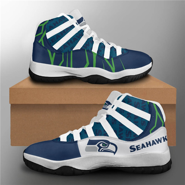 Women's Seattle Seahawks Air Jordan 11 Sneakers 002