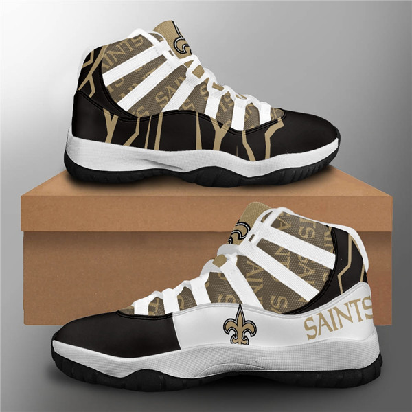 Women's New Orleans Saints Air Jordan 11 Sneakers 002