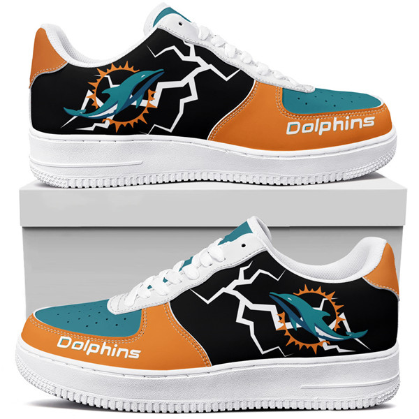 Men's Miami Dolphins Air Force 1 Sneakers 001