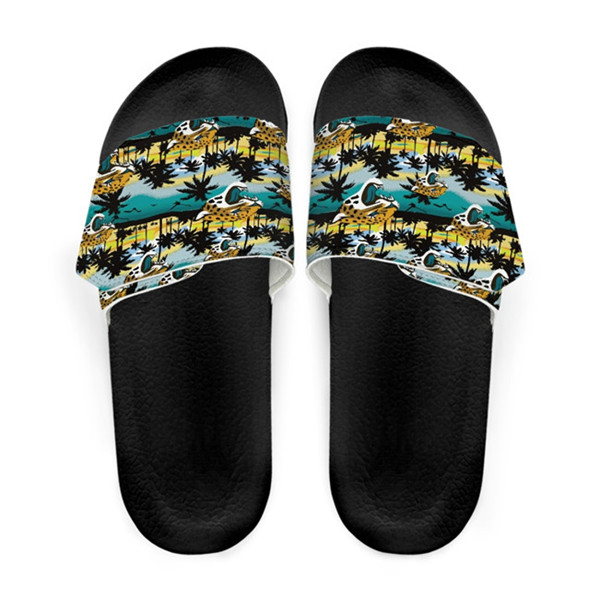 Women's Jacksonville Jaguars Beach Adjustable Slides Non-Slip Slippers/Sandals/Shoes 001