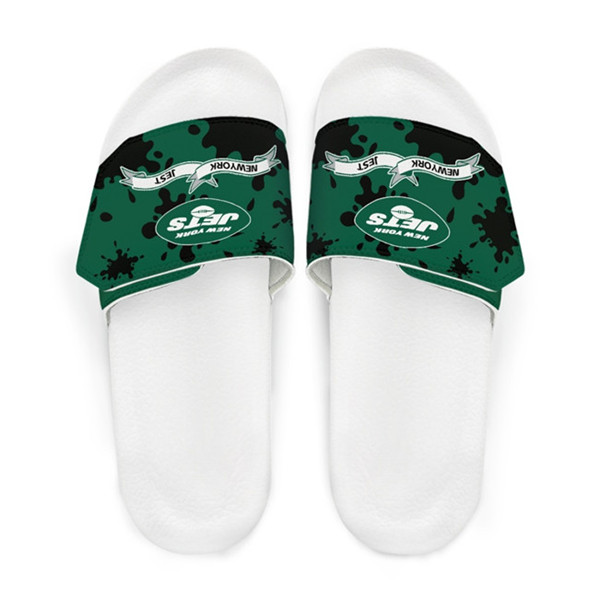 Women's New York Jets Beach Adjustable Slides Non-Slip Slippers/Sandals/Shoes 001