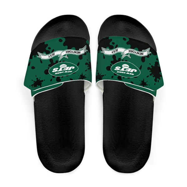 Women's New York Jets Beach Adjustable Slides Non-Slip Slippers/Sandals/Shoes 002