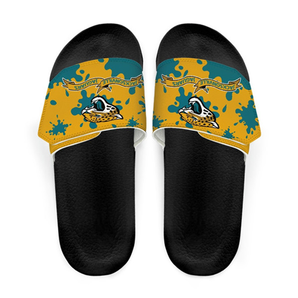 Women's Jacksonville Jaguars Beach Adjustable Slides Non-Slip Slippers/Sandals/Shoes 004