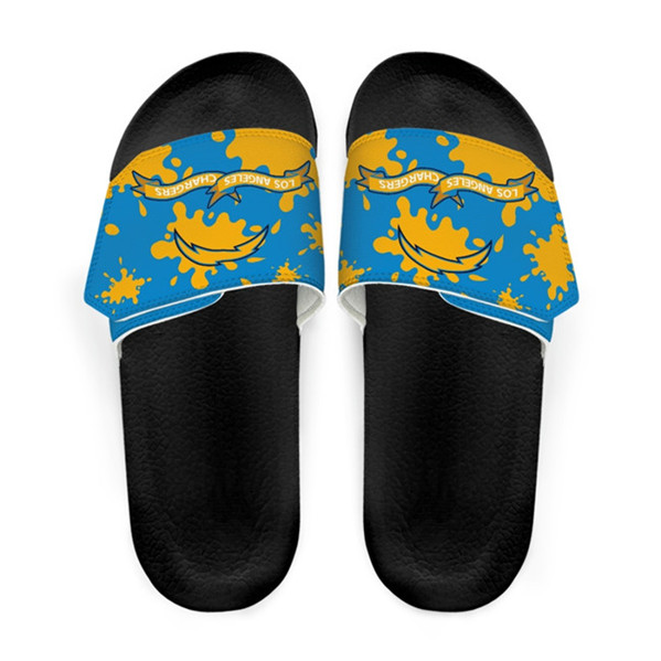 Women's Los Angeles Chargers Beach Adjustable Slides Non-Slip Slippers/Sandals/Shoes 001