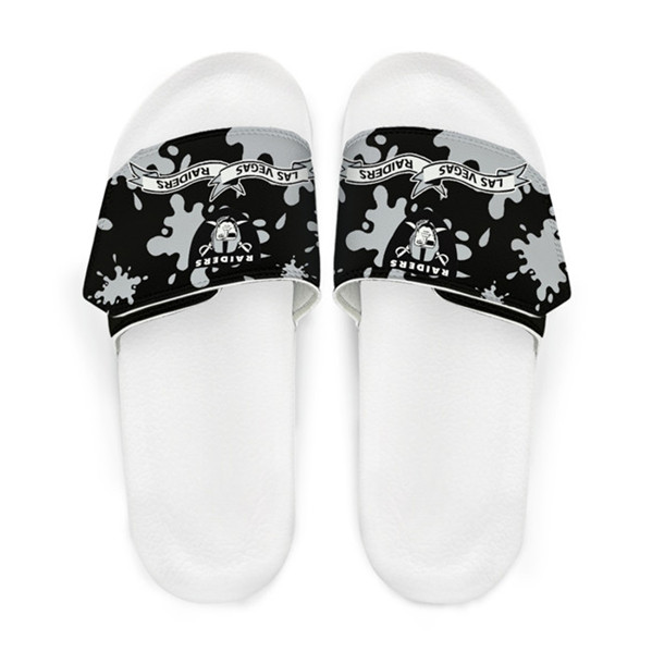 Women's Las Vegas Raiders Beach Adjustable Slides Non-Slip Slippers/Sandals/Shoes 004