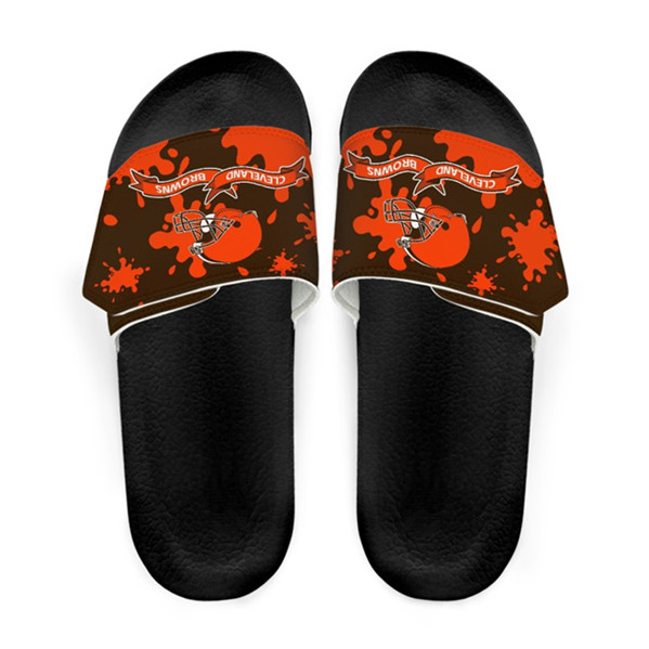 Women's Cleveland Browns Beach Adjustable Slides Non-Slip Slippers/Sandals/Shoes 003