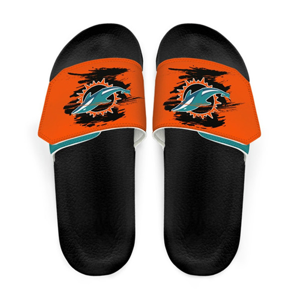 Women's Miami Dolphins Beach Adjustable Slides Non-Slip Slippers/Sandals/Shoes 005