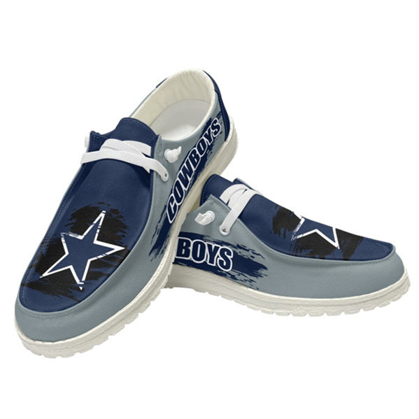 Women's Dallas Cowboys Loafers Lace Up Shoes 001 (Pls check description for details)
