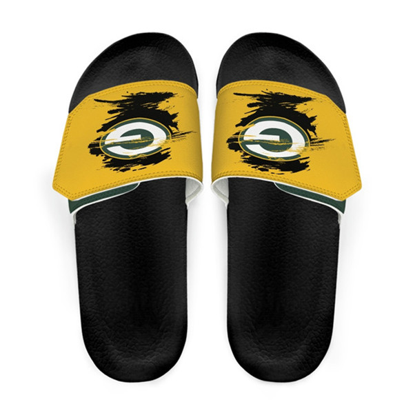 Women's Green Bay Packers Beach Adjustable Slides Non-Slip Slippers/Sandals/Shoes 003