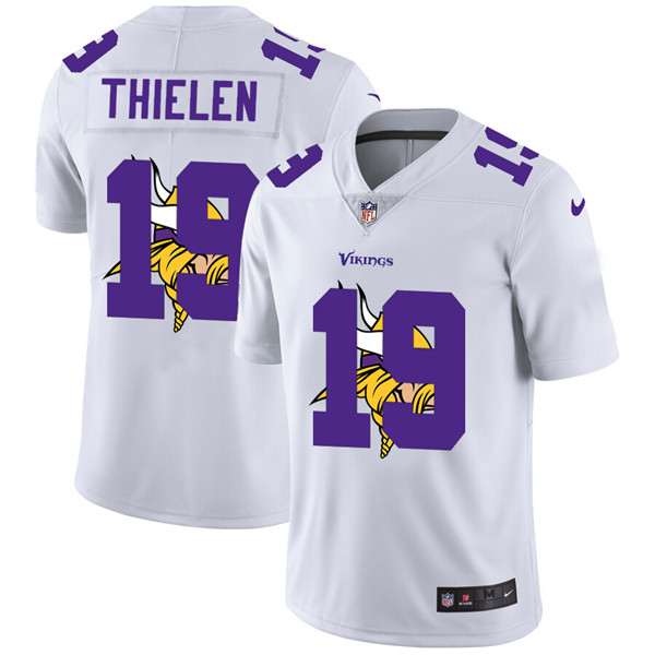 Men's Minnesota Vikings #19 Adam Thielen White Stitched NFL Jersey