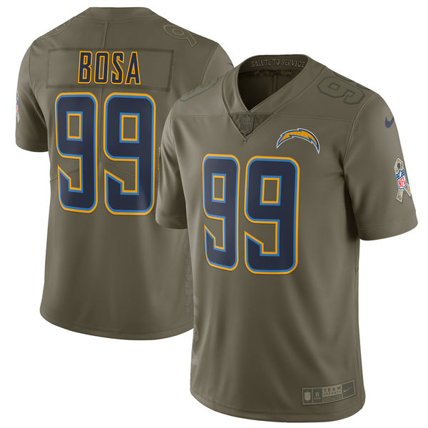 Men's Nike Los Angeles Chargers #99 Joey Bosa Olive Salute To Service Limited Stitched NFL Jersey