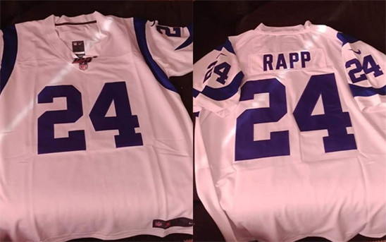 Men's Los Angeles Rams #24 Taylor Rapp White Stitched NFL Jersey