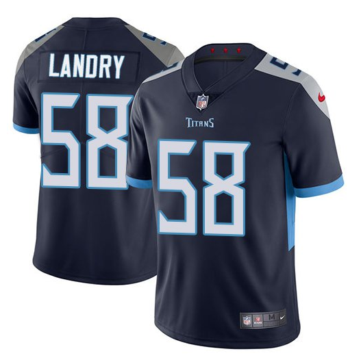 Men's Tennessee Titans #58 Harold Landry Navy New 2018 Vapor Untouchable Limited Stitched Jersey