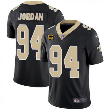 Men's New Orleans Saints 2022 #94 Cameron Jordan Black With 4-star C Patch Vapor Untouchable Limited Stitched NFL Jersey