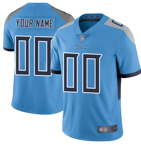 Custom Men's Titans Active Players Light Blue Vapor Untouchable Limited Stitched NFL Jersey
