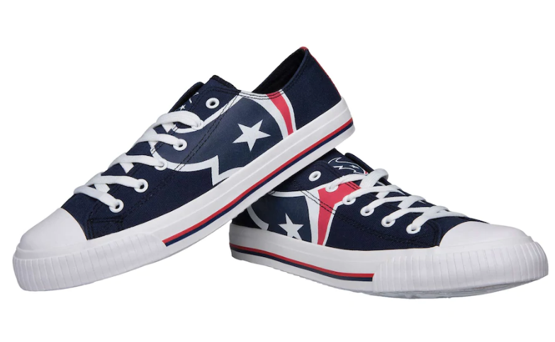 Women or Youth NFL Houston Texans Repeat Print Low Top Sneakers 003