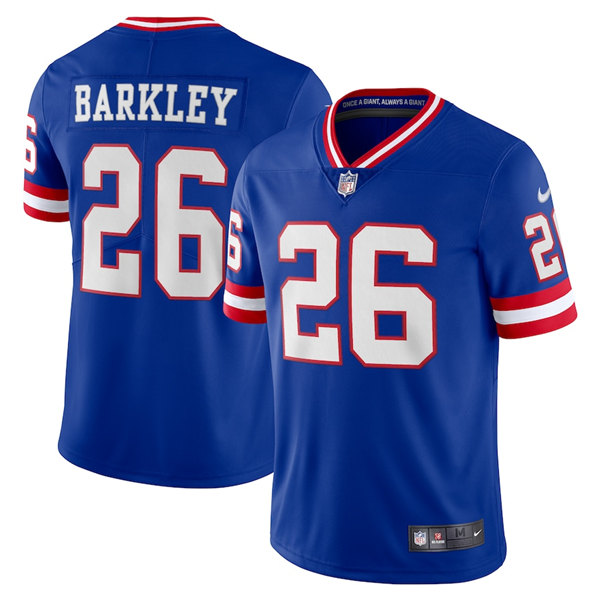 Men's New York Giants #26 Saquon Barkley Royal Vapor Untouchable Limited Stitched Jersey