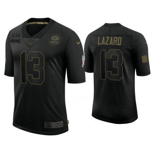 Men's Green Bay Packers #13 Allen Lazard Black 2020 Salute to Service Limited Stitched Jersey