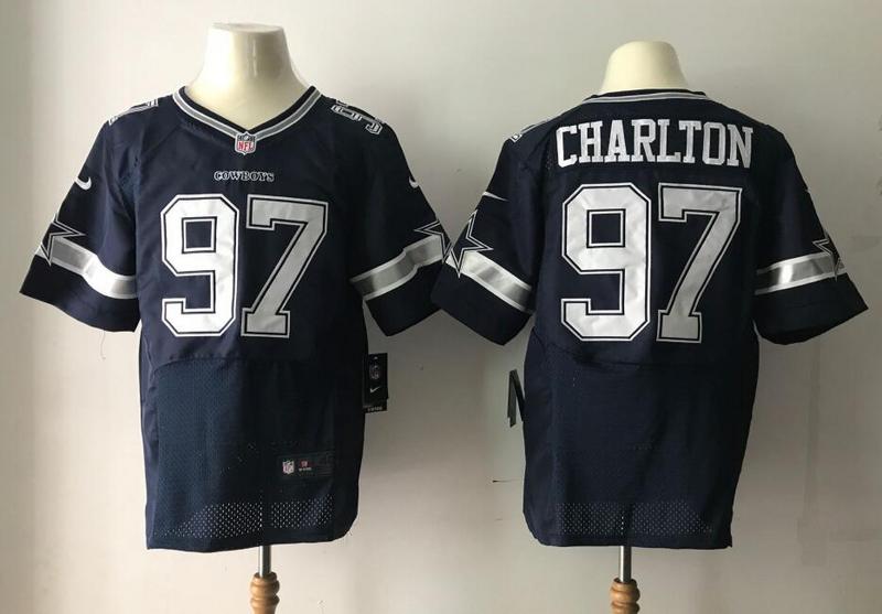 Men's Dallas Cowboys #97 Taco Charlton Nike Navy 2017 Elite Stitched NFL Jersey