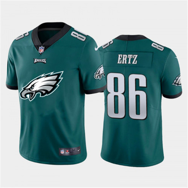 Men's Philadelphia Eagles #86 Zach Ertz Green 2020 Team Big Logo Limited Stitched Jersey