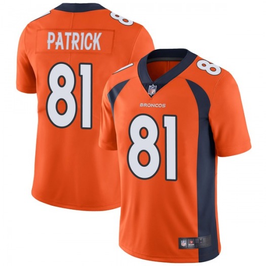 Men's Denver Broncos #81 Tim Patrick Orange Vapor Untouchable Limited Stitched NFL Jersey