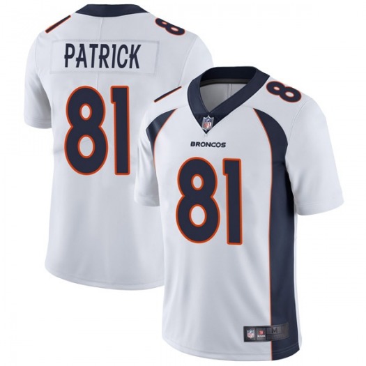 Men's Denver Broncos #81 Tim Patrick White Vapor Untouchable Limited Stitched NFL Jersey